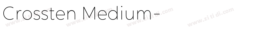 Crossten Medium字体转换
